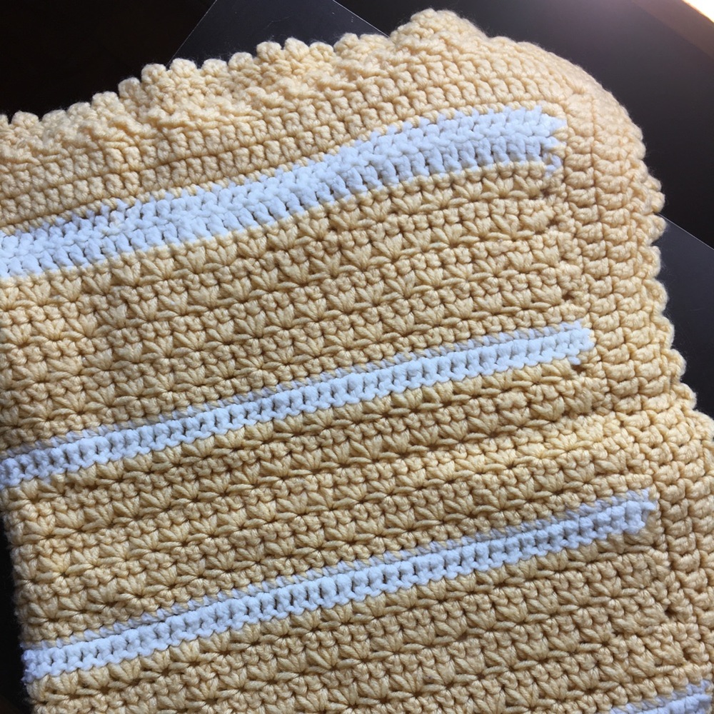 💛Yellow crotchet blanket💛